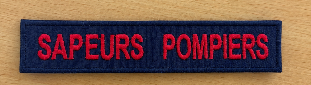 BANDE SAPEUR POMPIER ROUGE