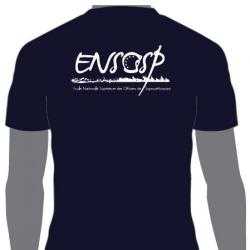 Tee-shirt bleu col rond