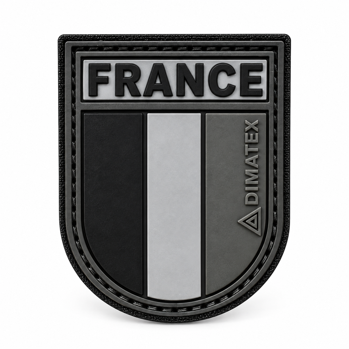 Écusson France noir et blanc Dimatex