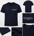 T-shirt bleu nuit col V Ensosp