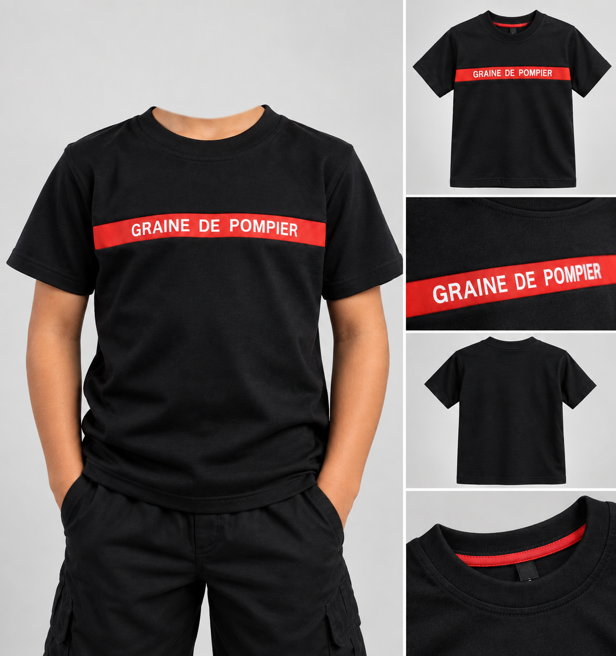 T-shirt enfant « Graine de pompier »